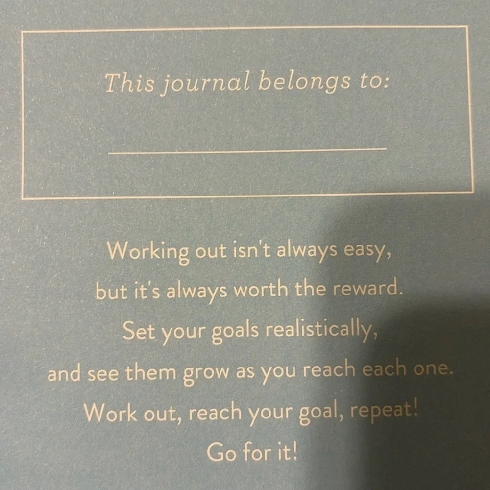 NEW motivational Fitness journal